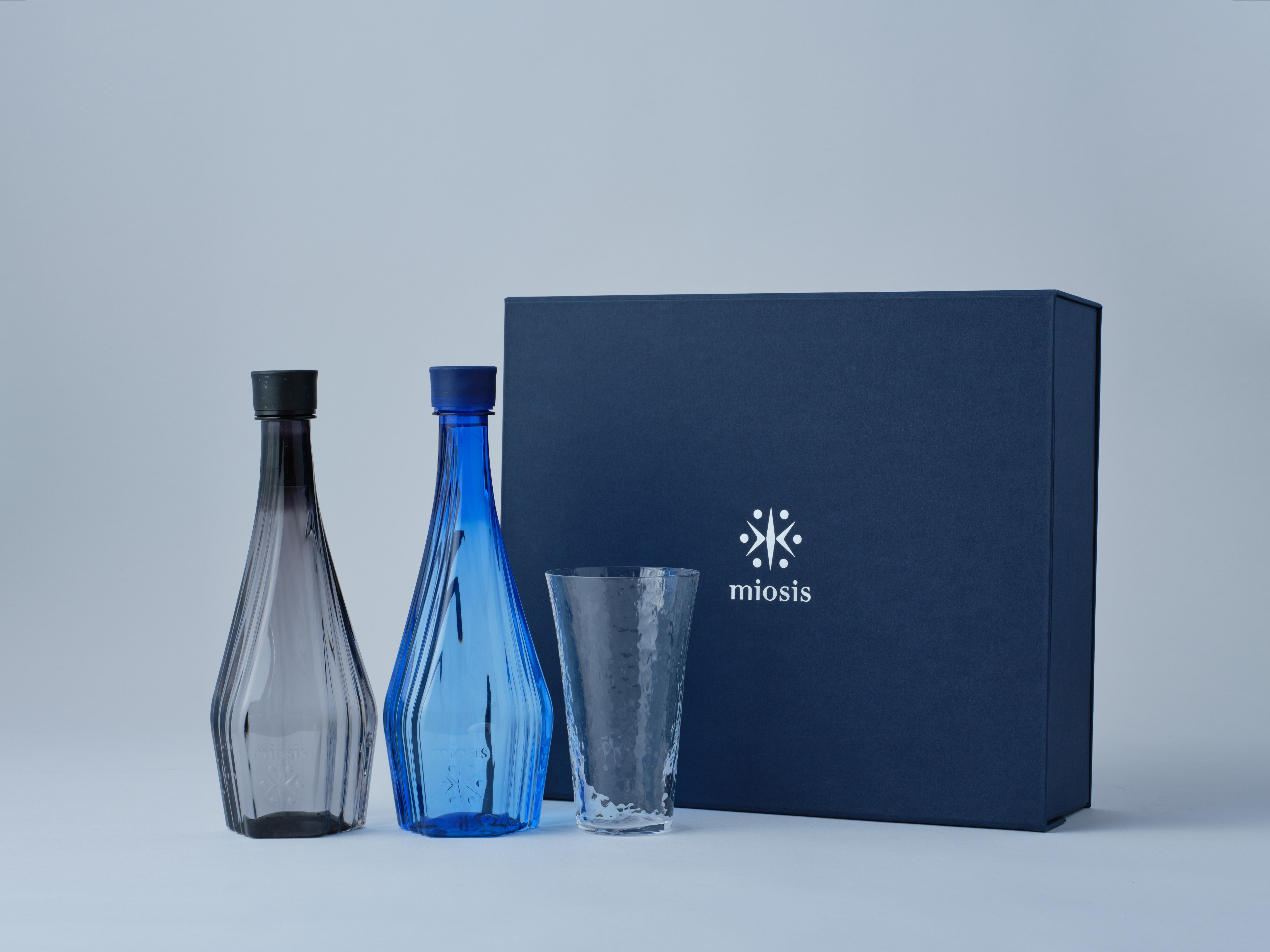 [法人向け] miosis/ミオシス ギフトBOX 【オリジナルキャップ/ラベル制作込(20箱以上〜)・滝/月の2本とオリジナルグラス入り】 584ml×2本 ※版代は別途